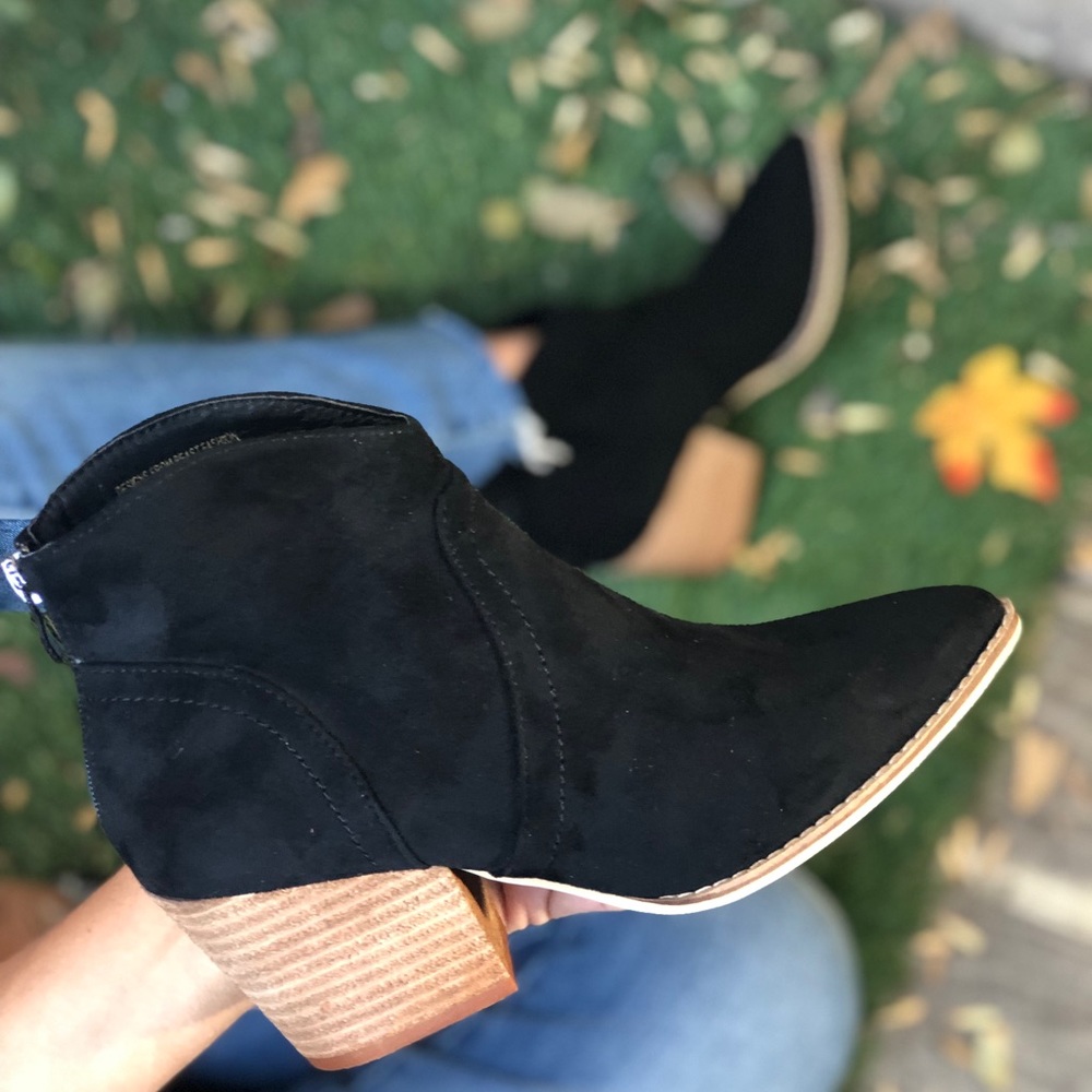 High Quality FauxSuede Western Boots Leather  heel - Picture 4 of 8